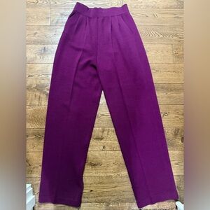 St. John Purple Trouser Pull On Pants Size 10